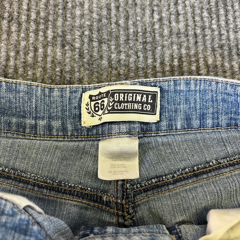 Route 66 Original Womens Bootcut Jeans Blue Medium Wash Embroidered Hearts 10 - Picture 5 of 8